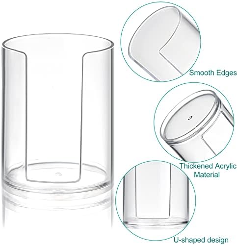 2-Pack Bathroom Cup Dispenser Clear Acrylic Holder for 3oz Paper Cups