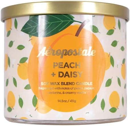 Aeropostale Peach Daisy Soy Candle - 60 Hour Burn