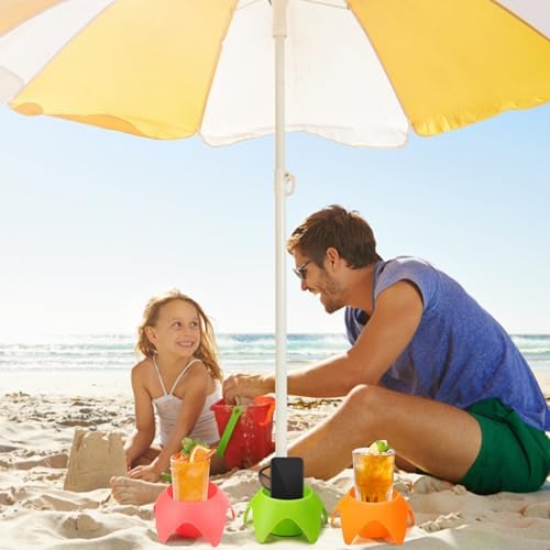 Ideal Swan 10 Pack Beach Cup Holder - Multicolor
