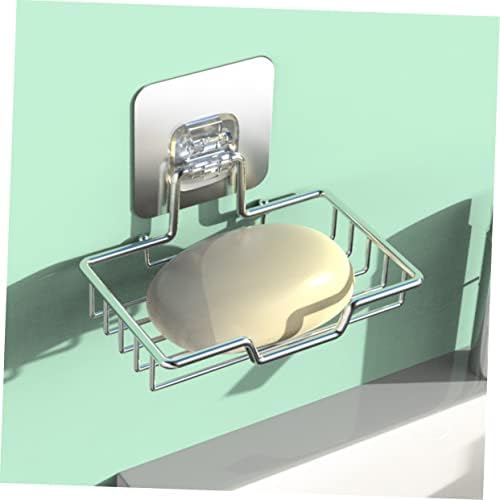 Amosfun Wall-Mounted Soap Dish No-Drill Design