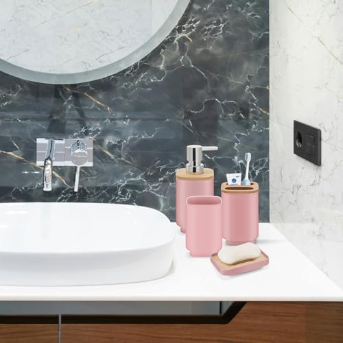 IMAVO 11-Piece Pink Bathroom Accessory Set