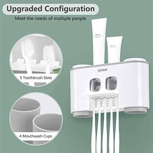 VNYIFAN Multifunctional Wall Mounted Toothbrush Holder Set