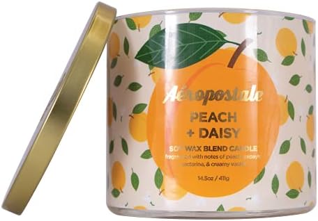 Aeropostale Peach Daisy Soy Candle - 60 Hour Burn