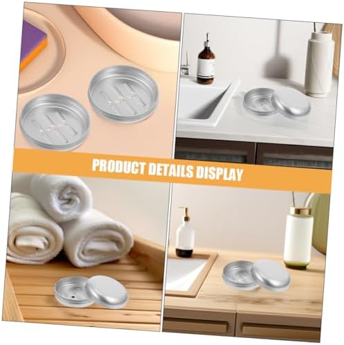 Ciieeo Round Aluminum Soap Dish with Leakproof Lid
