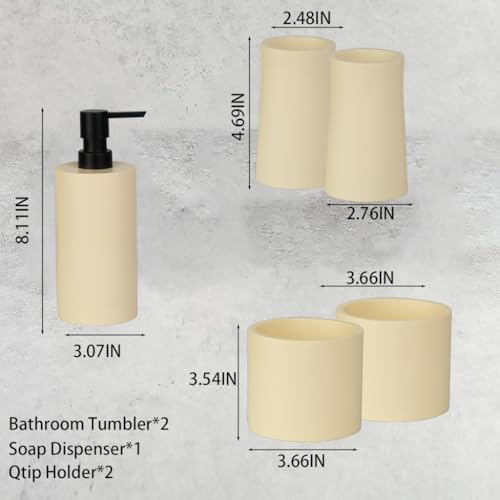 Bathovati Beige 5-Piece Bathroom Accessory Set