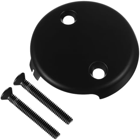 YBEATY Black Two Hole Tub Overflow Cover