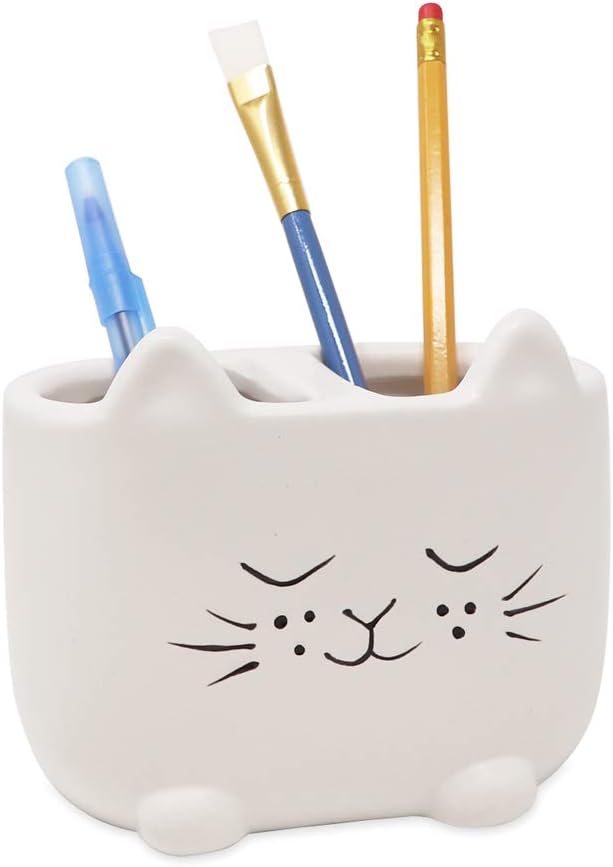 Isaac Jacobs Cat Cup Holder - 2 Section Organizer