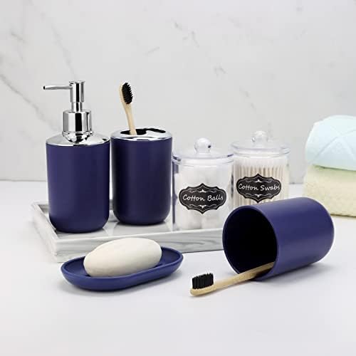 IMAVO 9-Piece Blue Bathroom Accessory Set