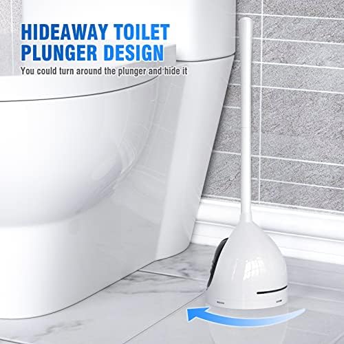 UPTRONIC 3 Pack Toilet Plunger with Holder 1