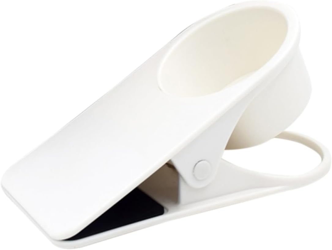 Desk Side Holder Clip - Strong ABS Cup Clamp for Bottles and Mugs