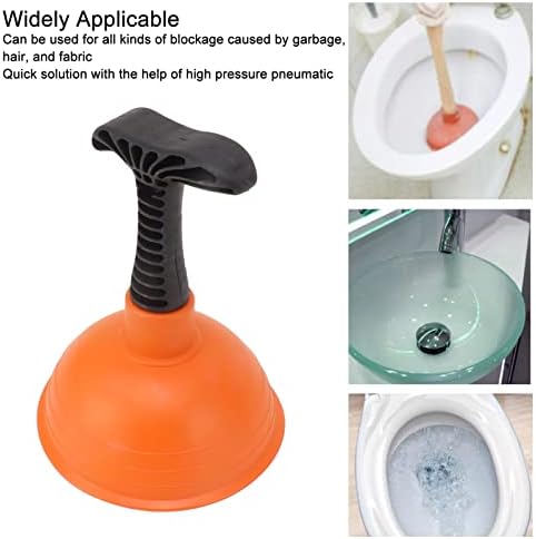 JERYS Mini Drain Plunger Slip Proof Handle for Kitchen and Toilet