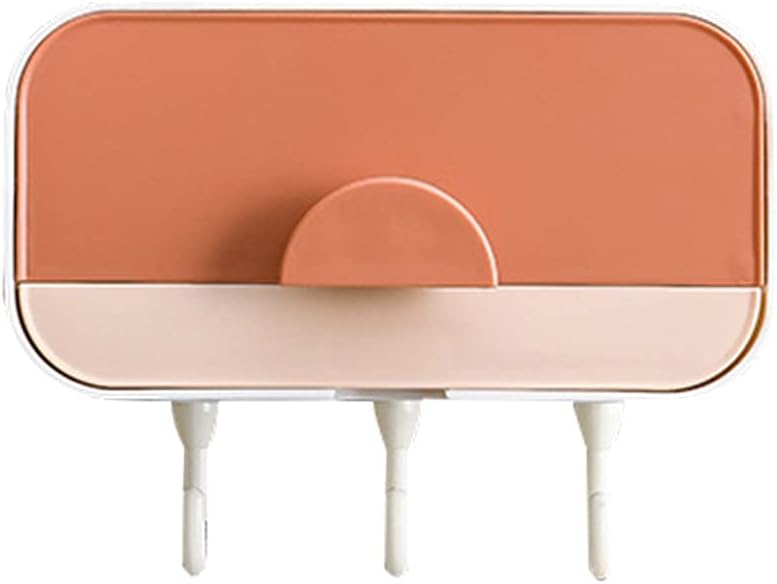 Removable Double Layer Soap Dish in Red for Bathroom and Kitchen