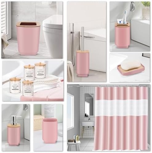 IMAVO 11-Piece Pink Bathroom Accessory Set