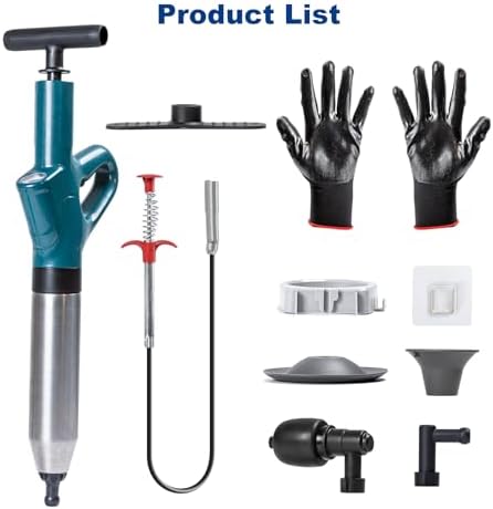 LEOMAUNYX High-Pressure Toilet Plunger with Barometer