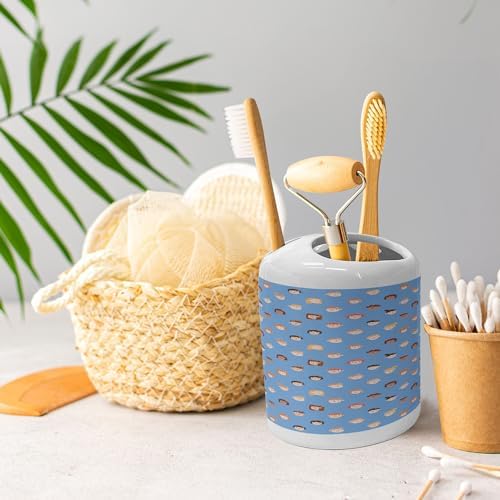 Ambesonne Bathroom Soap Toothbrush Holder Set 1