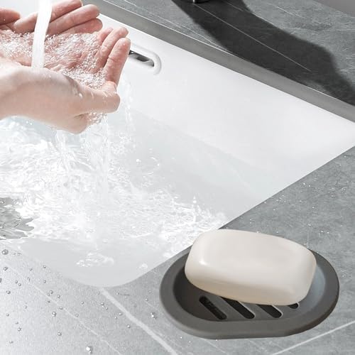 4Pcs Plastic Bathroom Accessory Set with Toothbrush Holder and Soap Dish