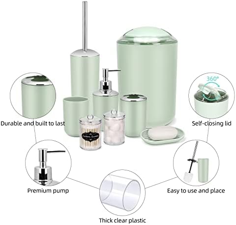 IMAVO 9-Piece Grey Bathroom Accessory Set