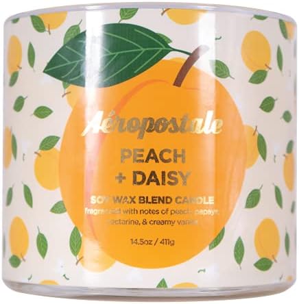 Aeropostale Peach Daisy Soy Candle - 60 Hour Burn