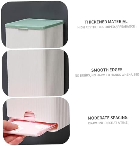 Wall-Mounted Storage Box for Sanitary Pads and Toilet Paper