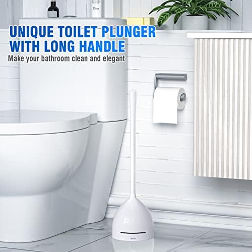 Uptronic 2 Pack Toilet Plunger with Holder - Heavy Duty