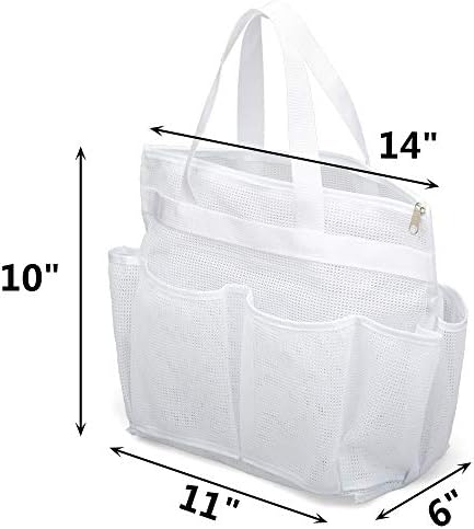 ALYER Large Mesh Shower Tote with Inner Compartment