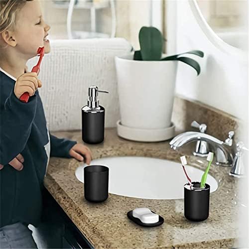 CENGNIAN 4 Piece Bathroom Accessories Set - Black