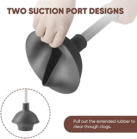 Eyliden Toilet Plunger and Brush Set with Holder