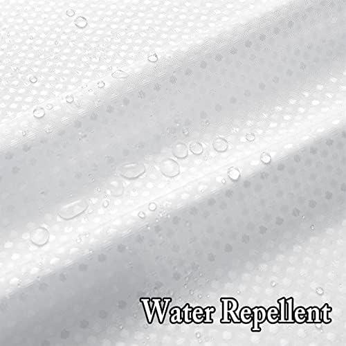 Gibelle Waffle Weave Shower Curtain Set Hook Free with Snap Liner White 72x74