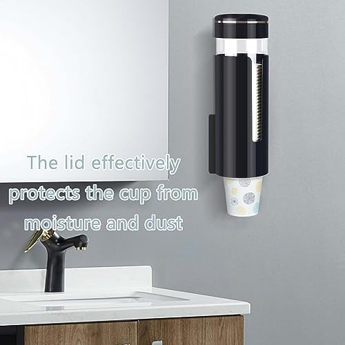 MYITYARD Cup Dispenser Wall Mount Black
