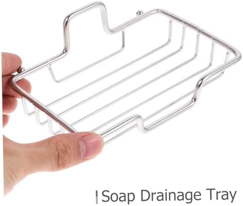 Ciieeo Wall Mount Soap Dish Stainless Steel Drainage Holder No Drill Adhesive