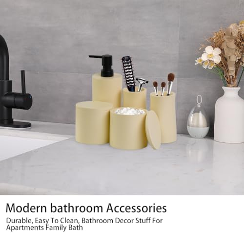 Bathovati Beige 5-Piece Bathroom Accessory Set