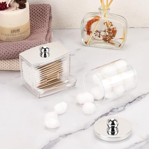 Tbestmax 2 Pack Qtip Holder - Durable Storage Canisters