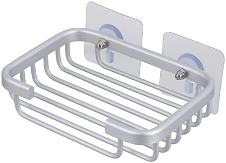 ABOOFAN Self-Draining Soap Dish Holder No-Drill Wall Mount Elegant Black
