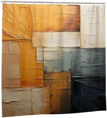 TIYAANDSY Abstract Boho Shower Curtain Set 1