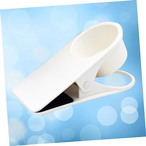 Desk Side Holder Clip - Strong ABS Cup Clamp for Bottles and Mugs