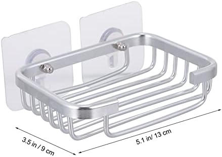 ABOOFAN Self-Draining Soap Dish Holder No-Drill Wall Mount Elegant Black