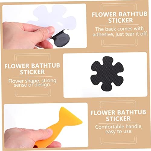 VOSAREA 20Pcs Flower Shaped Non Slip Decals for Bathtub and Shower