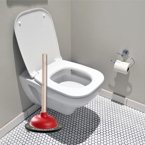 KHASIM Plunger Mat Tray - 7 Gray Drying Mat for Toilet Plunger