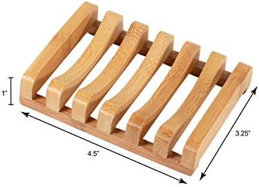 Bamboo Naturals Bar Soap Dish for Sink or Shower
