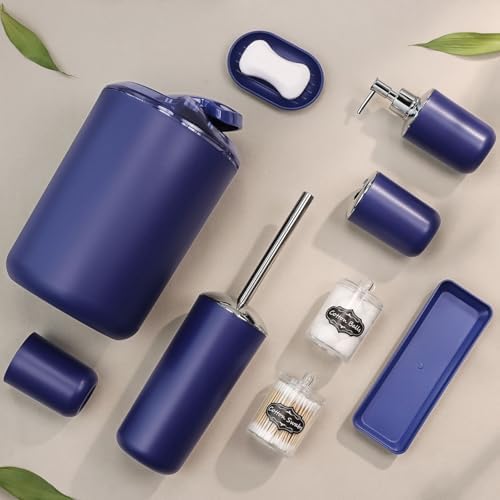 IMAVO 9-Piece Blue Bathroom Accessory Set