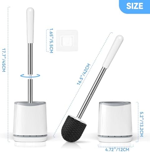 TRENTI Toilet Brush and Holder Set Wall Mounted