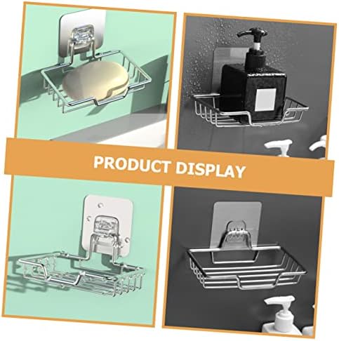 Amosfun Wall-Mounted Soap Dish No-Drill Design