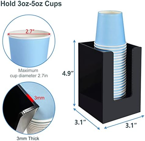 KIMCHOMERSE Bathroom Cup Dispenser - Black