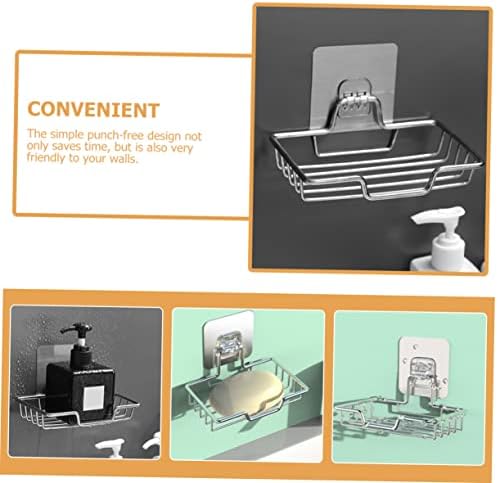 Amosfun Wall-Mounted Soap Dish No-Drill Design