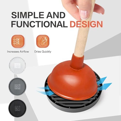 Toilet Plunger Holder for Quick Drying and Neat Storage