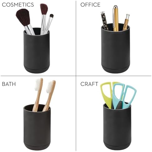 iDesign Cade Toothbrush Holder - Matte Black 3 Slots