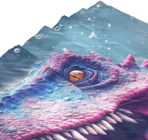 TIYAANDSY Roaring Dinosaur Shower Curtain Set