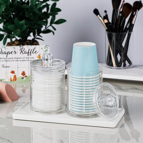 2-Pack Small Bathroom Cup Dispenser for 3-4 oz Cups