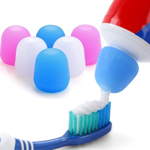 Tnvee 6 Pack Silicone Toothpaste Cap Dispenser