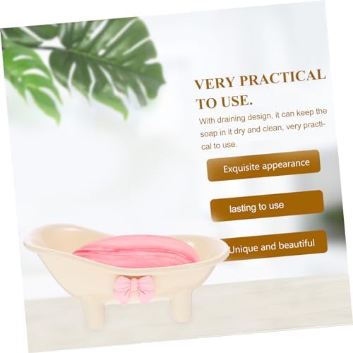 Ciieeo Self Draining Soap Holder Butterfly Design